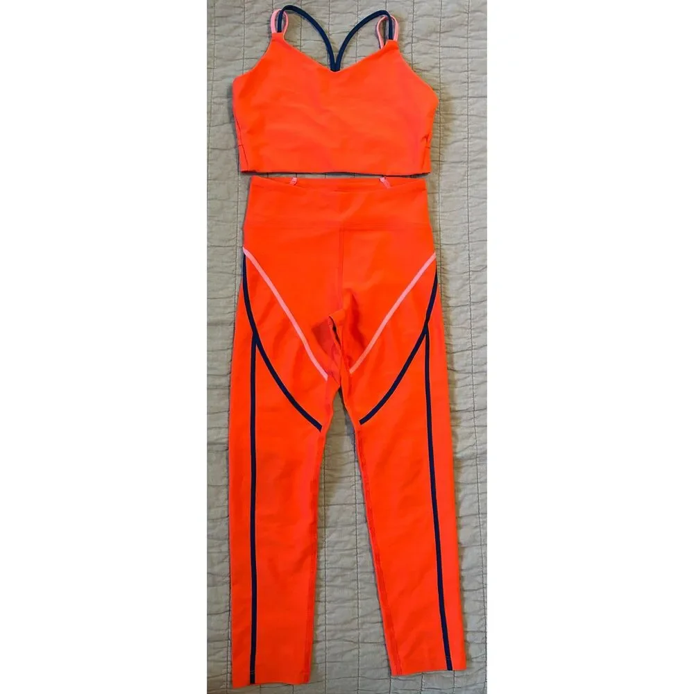Old Navy Girl's Set: PowerSoft Strappy Longline Sports Bra & HighWaisted Legging